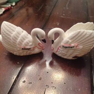 Always Together Swan Salt And Pepper Set Vintage
